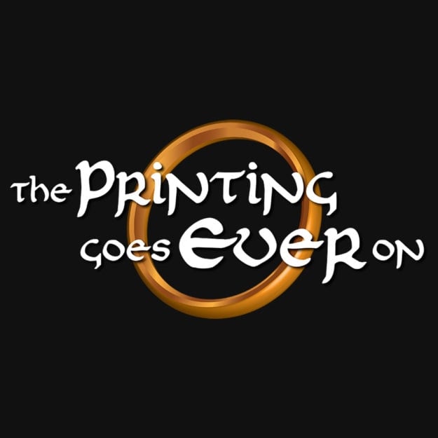 The Printing Goes Ever On logo