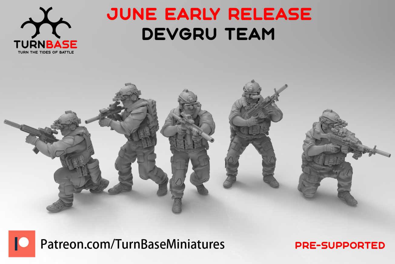 TurnBase Miniatures: Wargames- DEVGRU Set (June patreon