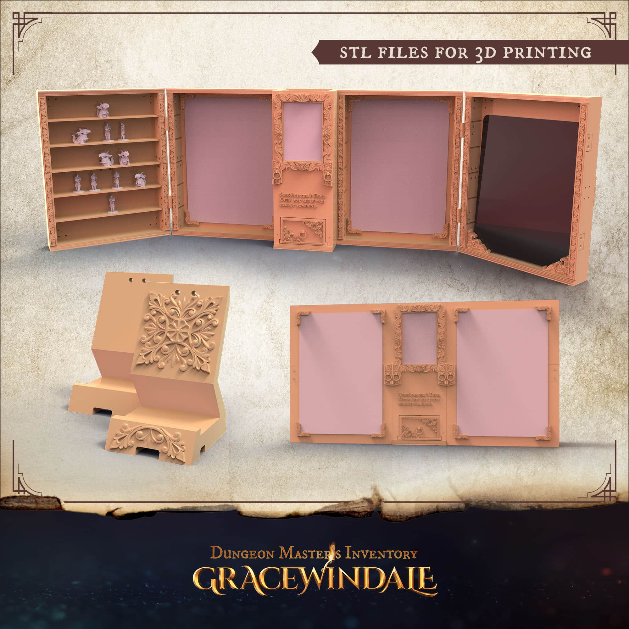 DM Inventory: Big DM Screen by Gracewindale Mini Scenery - MiniHoarder