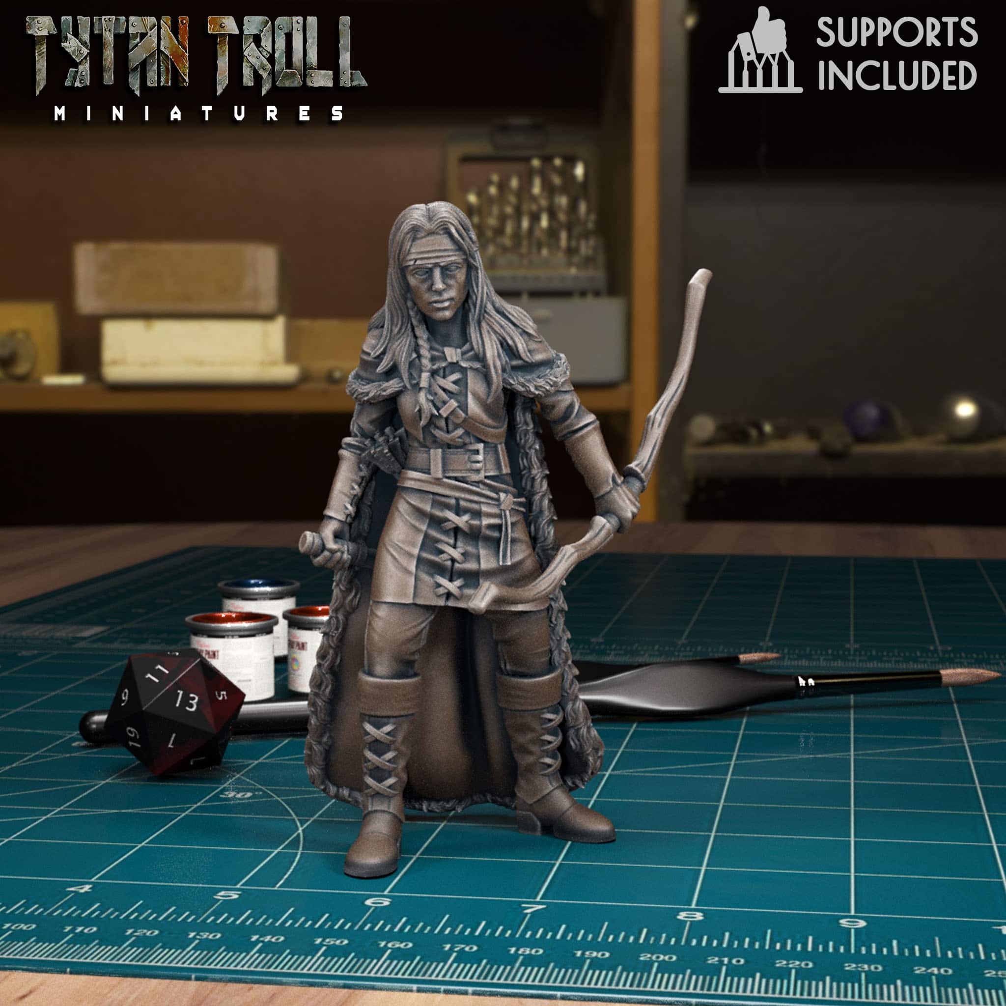 DnD Heroes Rangers - Female Human by TytanTroll Miniatures - MiniHoarder
