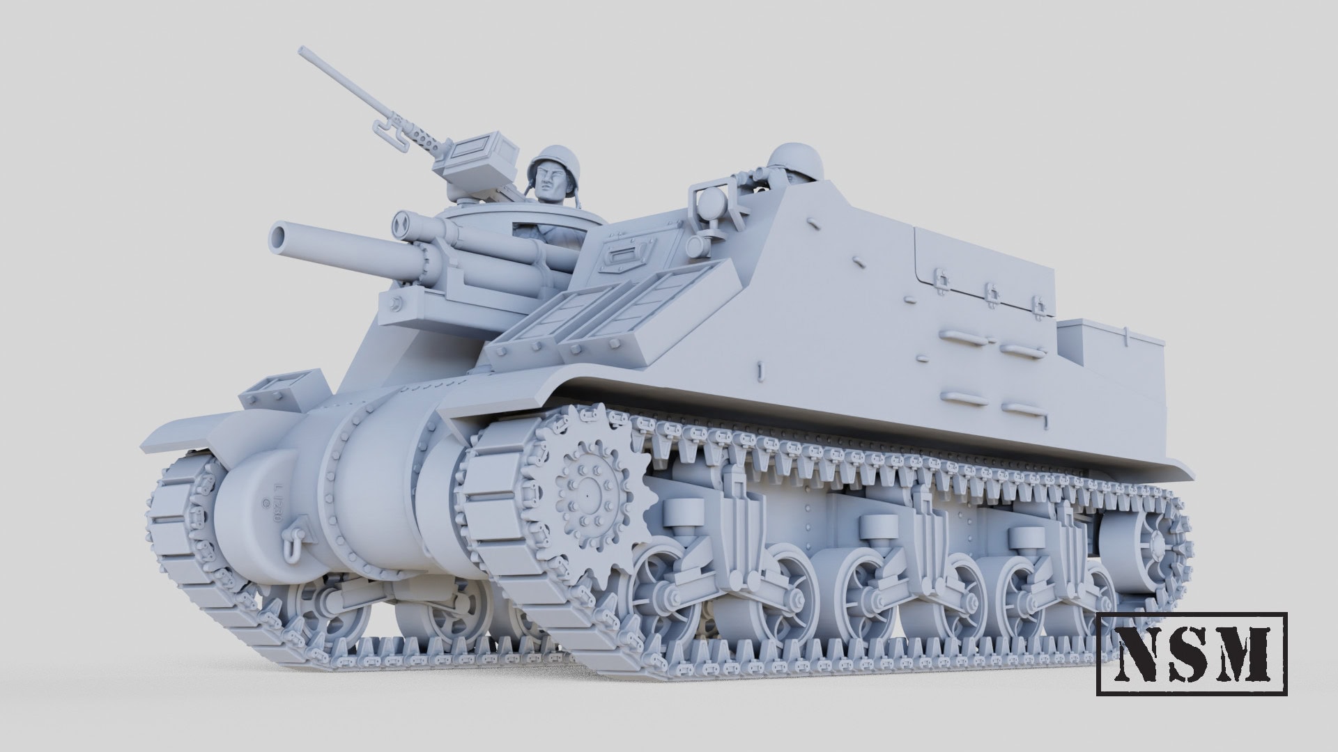 Maquette 1/35 US M7 Priest WWII - Modèle Fini Peint à La Main - Occasion