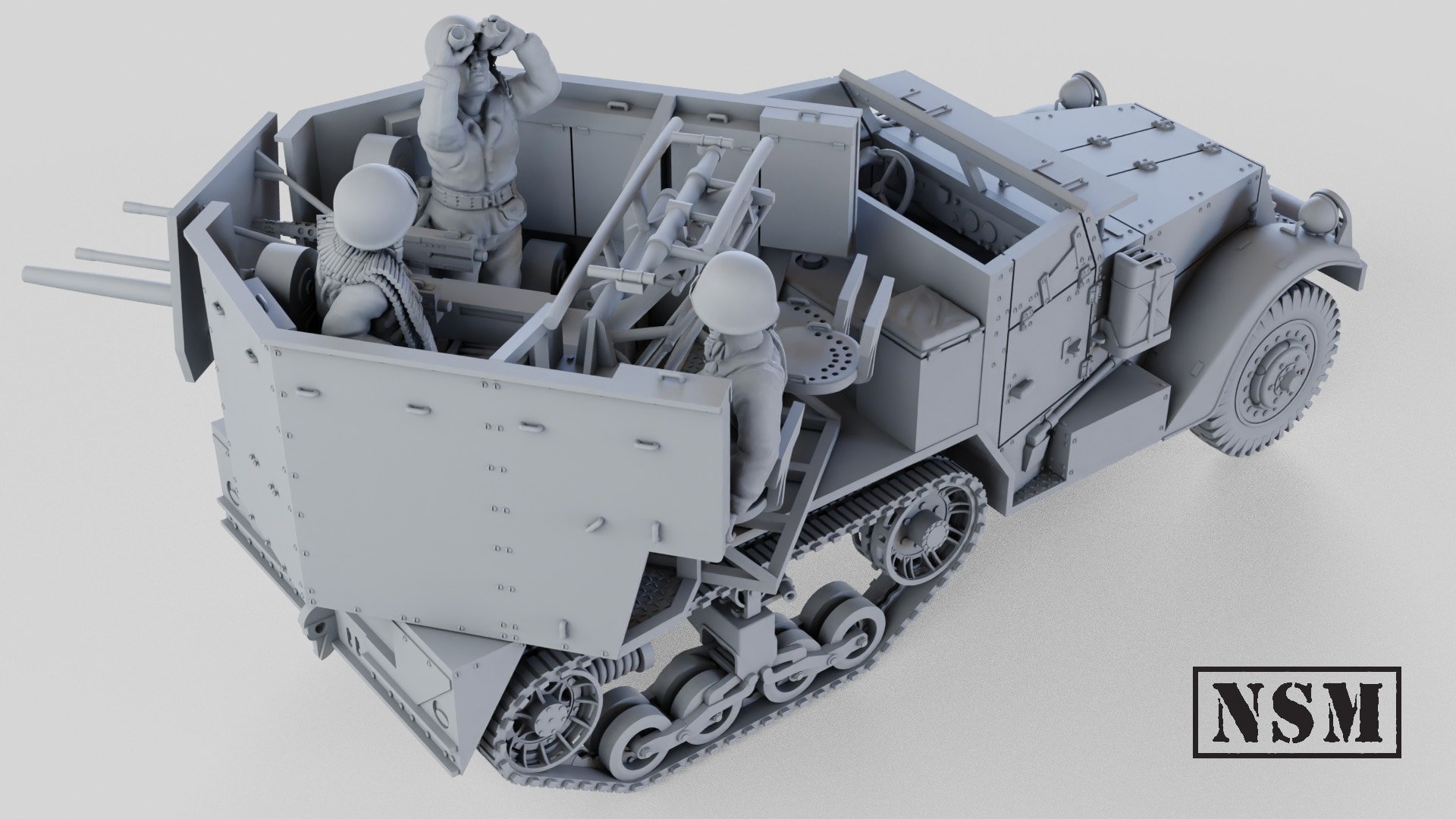 M2/M3 halftracks, Highway pattern tires FC ModelTrend 35590