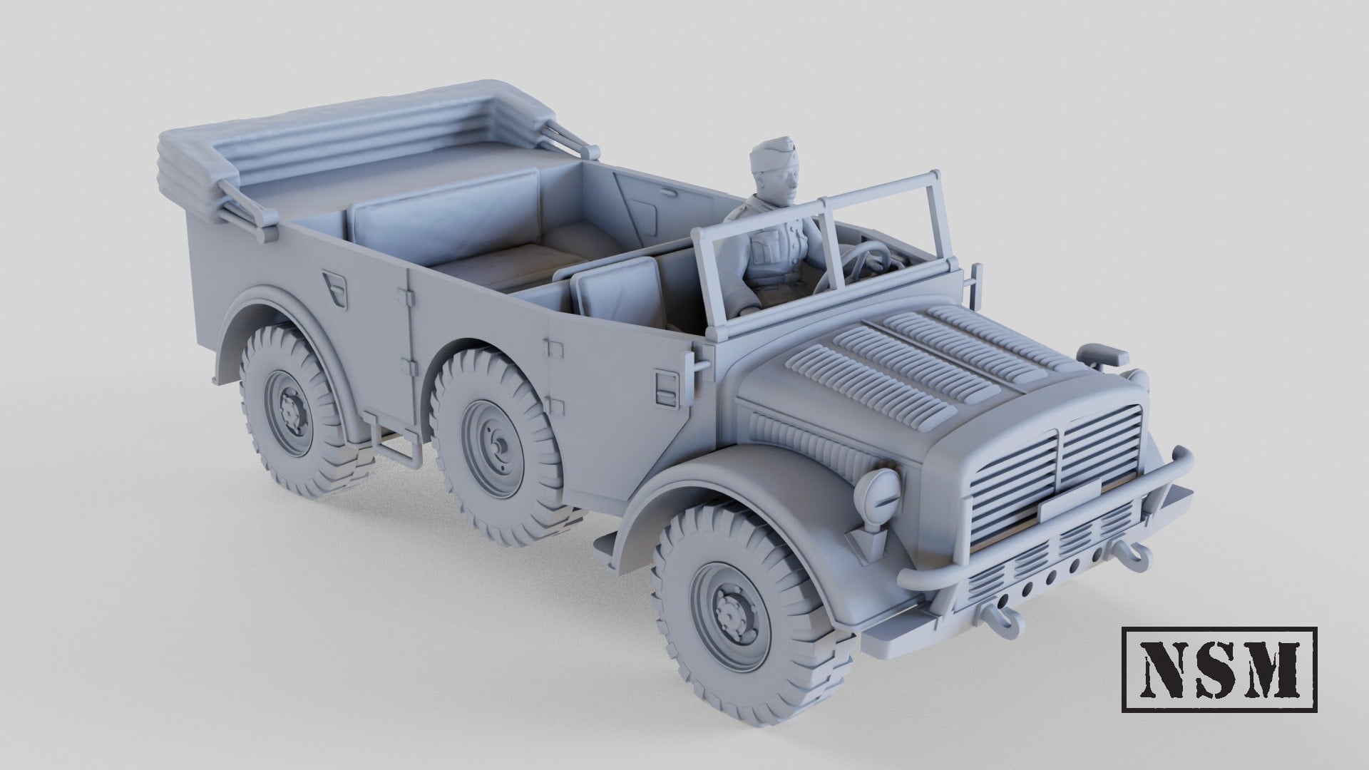 Maquette Horch 108 Wehrmacht Kfz.69 / Kfz.70 – Échelle 1/87 – Train électrique – Artisanal