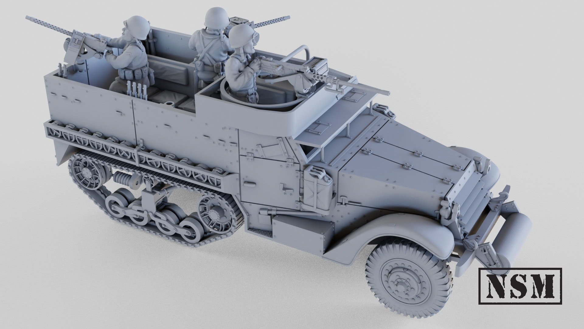 u.s m3a1 half truck コンバットチョロQ M3A1 Halftrack - US Army by Night Sky Miniatures - Wargaming3D