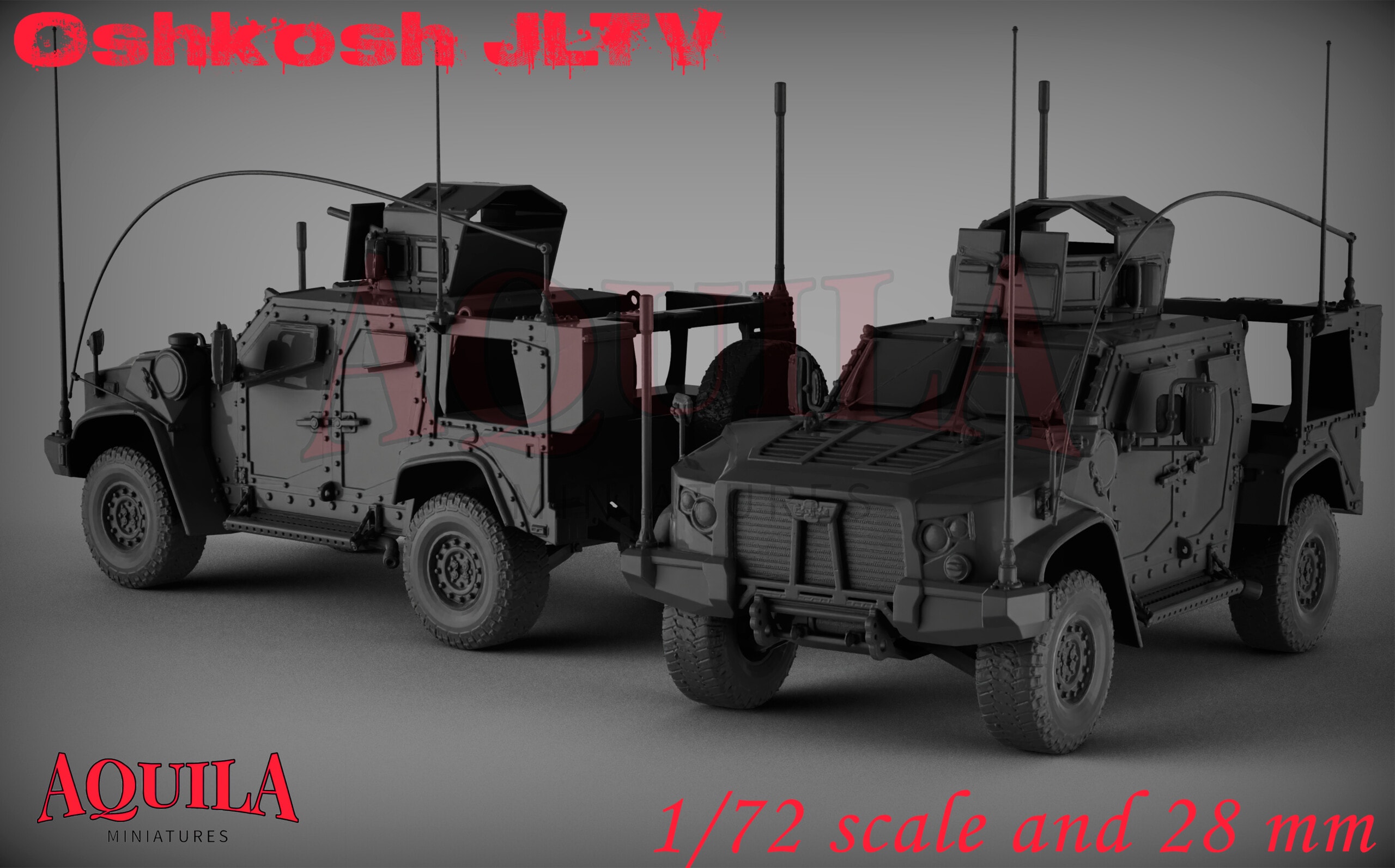 Miniature Oshkosh JLTV 1:48 - Véhicule Militaire Gris - Neuf - Fabriqué En France