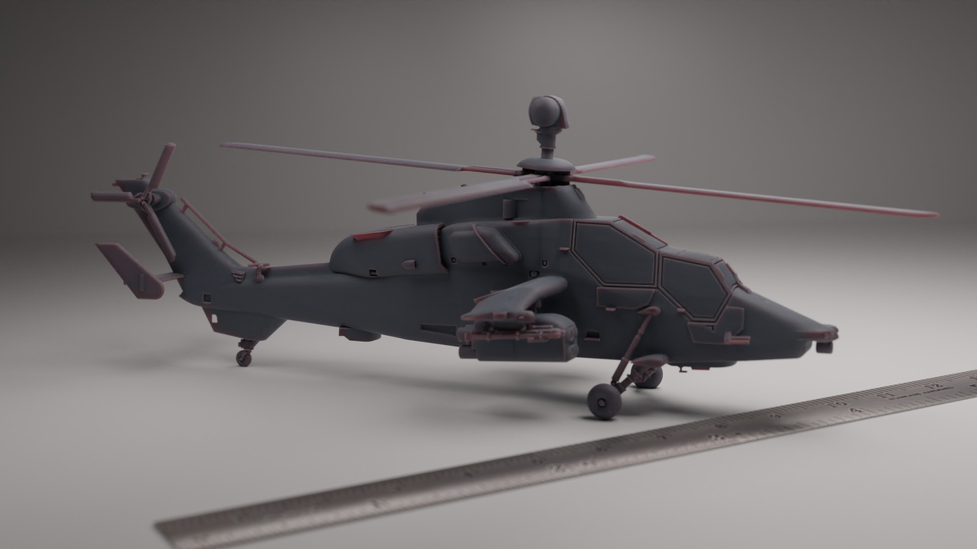 HELICOPTER 825 モデル 360度回転 EUROCOPTER EC-665 TIGER ATTACK HELICOPTER by guaro3d