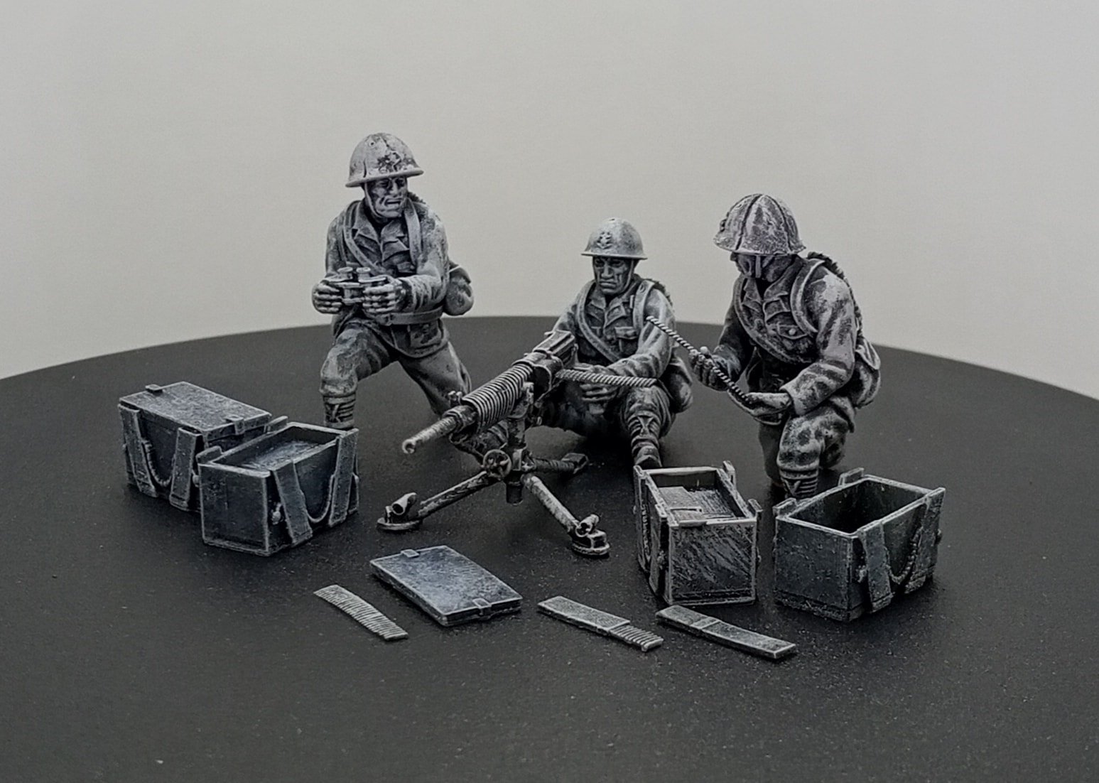 28 mm Japan SNLF MMG type 92 and crew by Studio Grozny