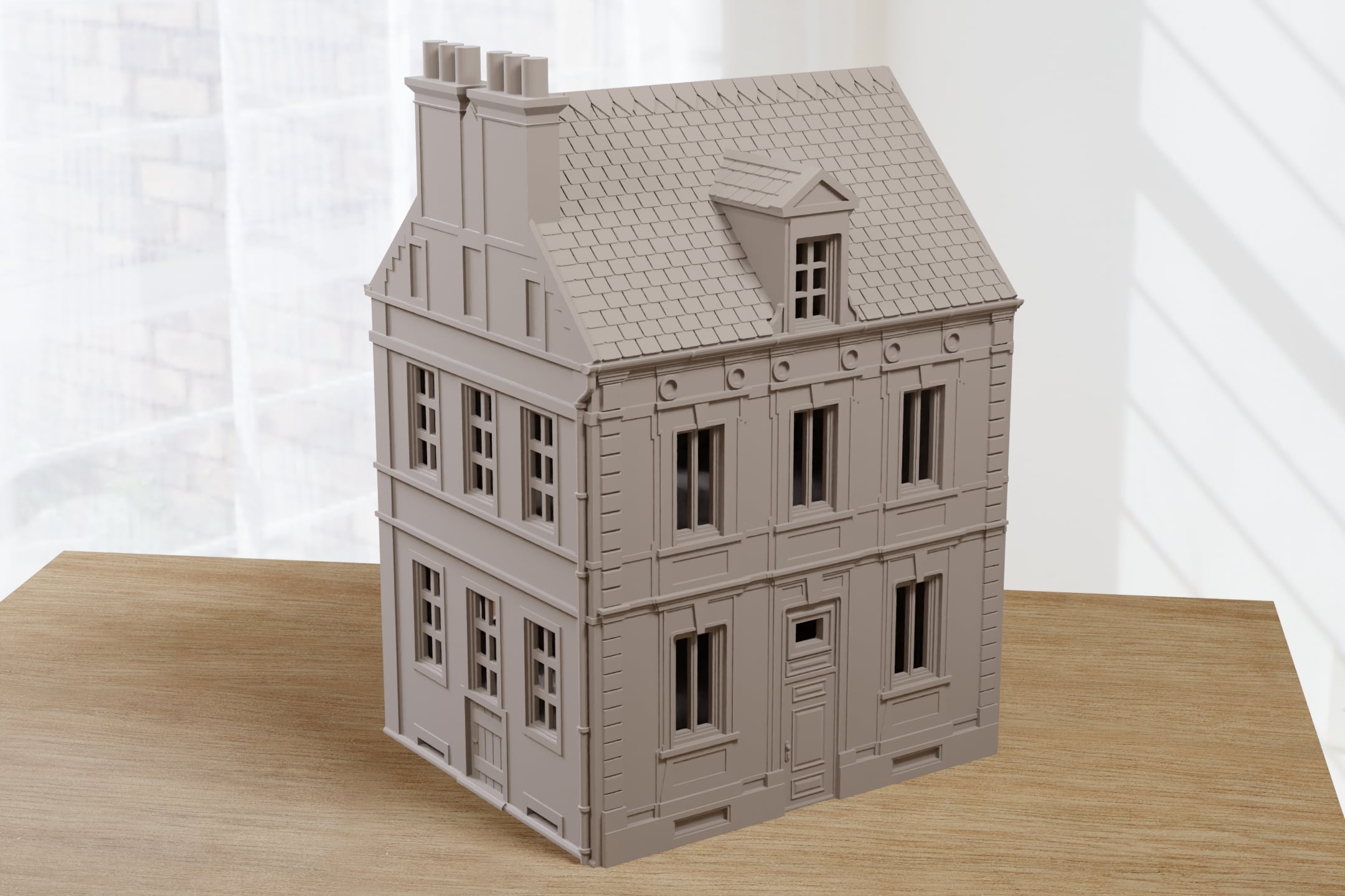 Décoration 3D Dutch Townhouse Détruite Pour Wargame WWII05, Bolt Action, FOW
