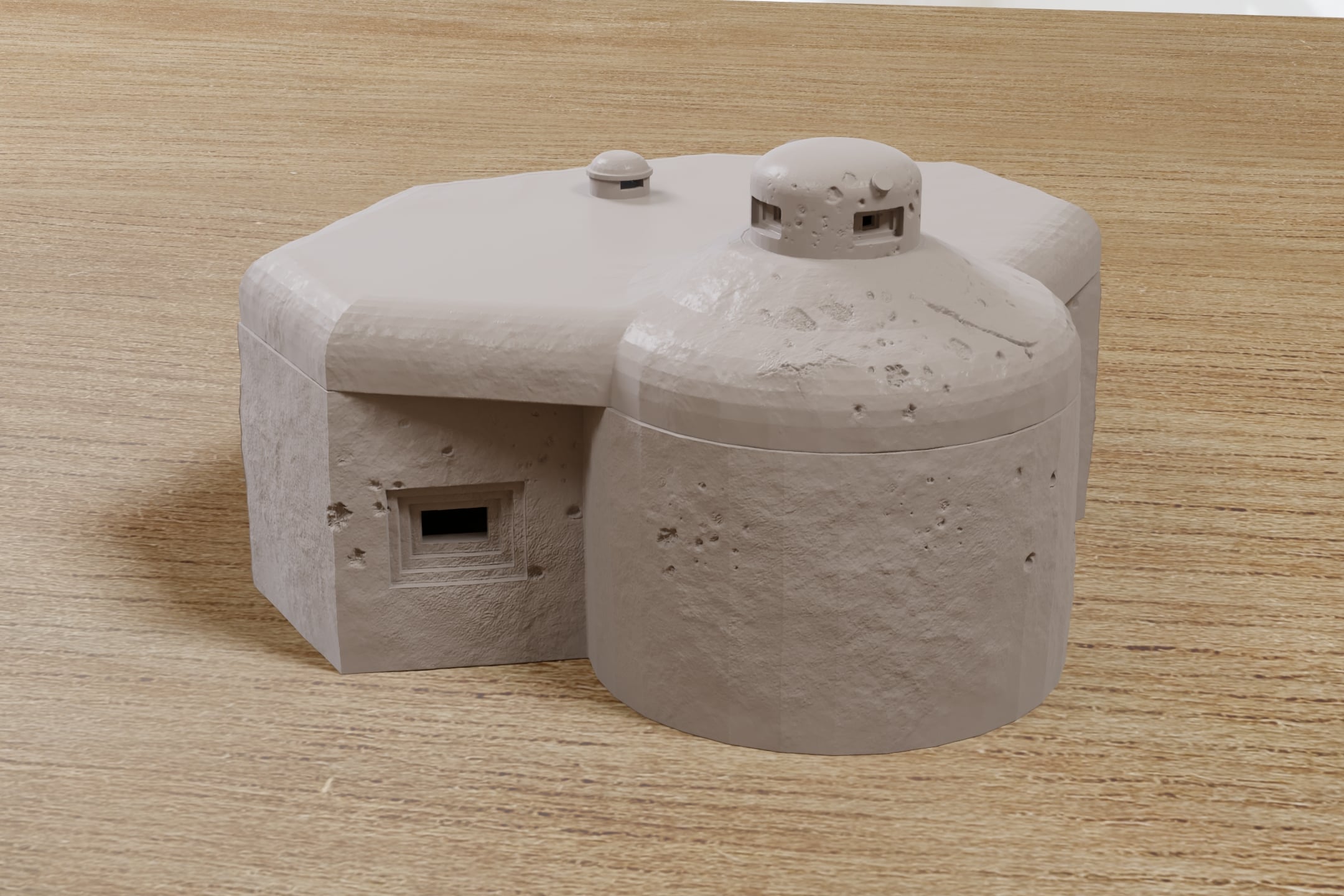 IMMEUBLE ALLEMAND d'ANGLE - 01-WWIIED01 Normandie wargame wargaming bolt action chain of command terrain 3d printed dday Fow Flames of War - France
