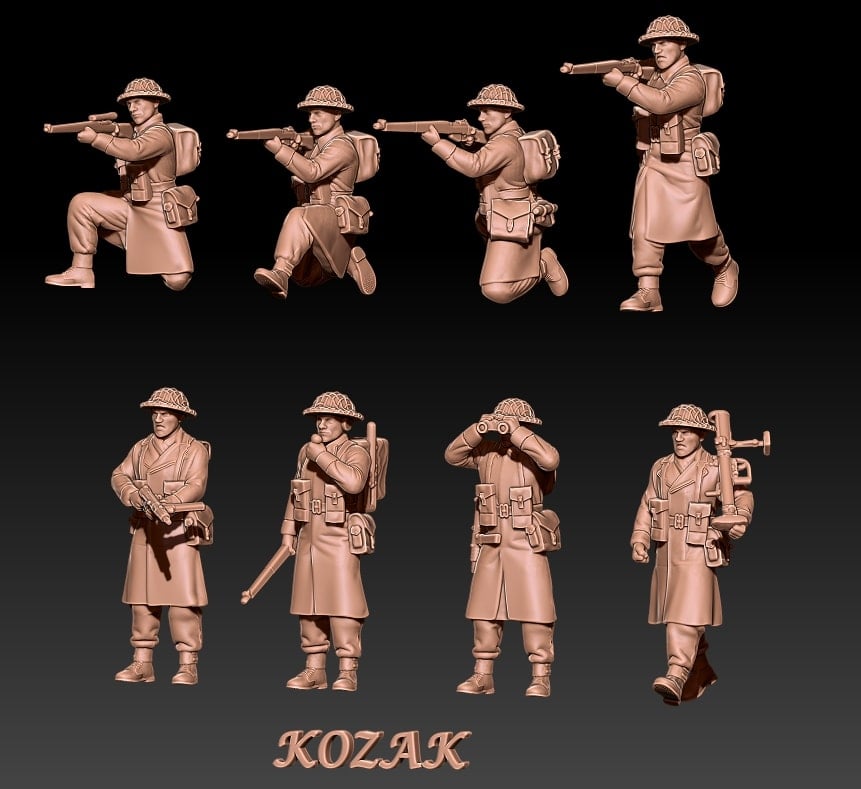 ww2 british infantry late war (winter) set 1 by Kozak