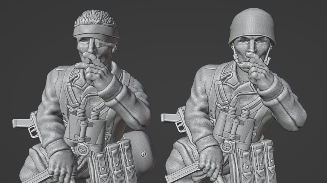 Late War German Fallschirmjäger MG Team – Studio Historia