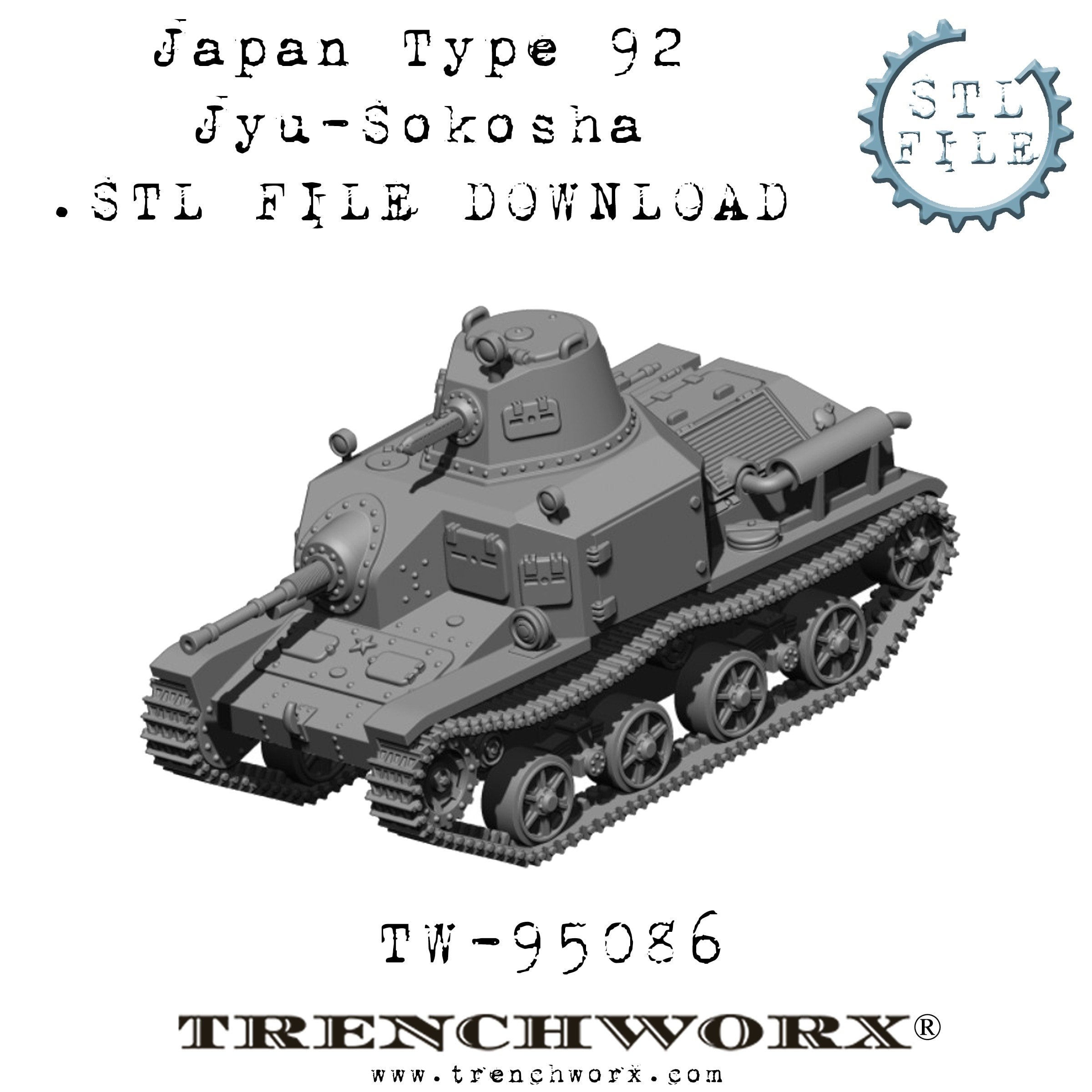 Japanese Type 92 Jyu-Sokosha by Trenchworx - Wargaming3D