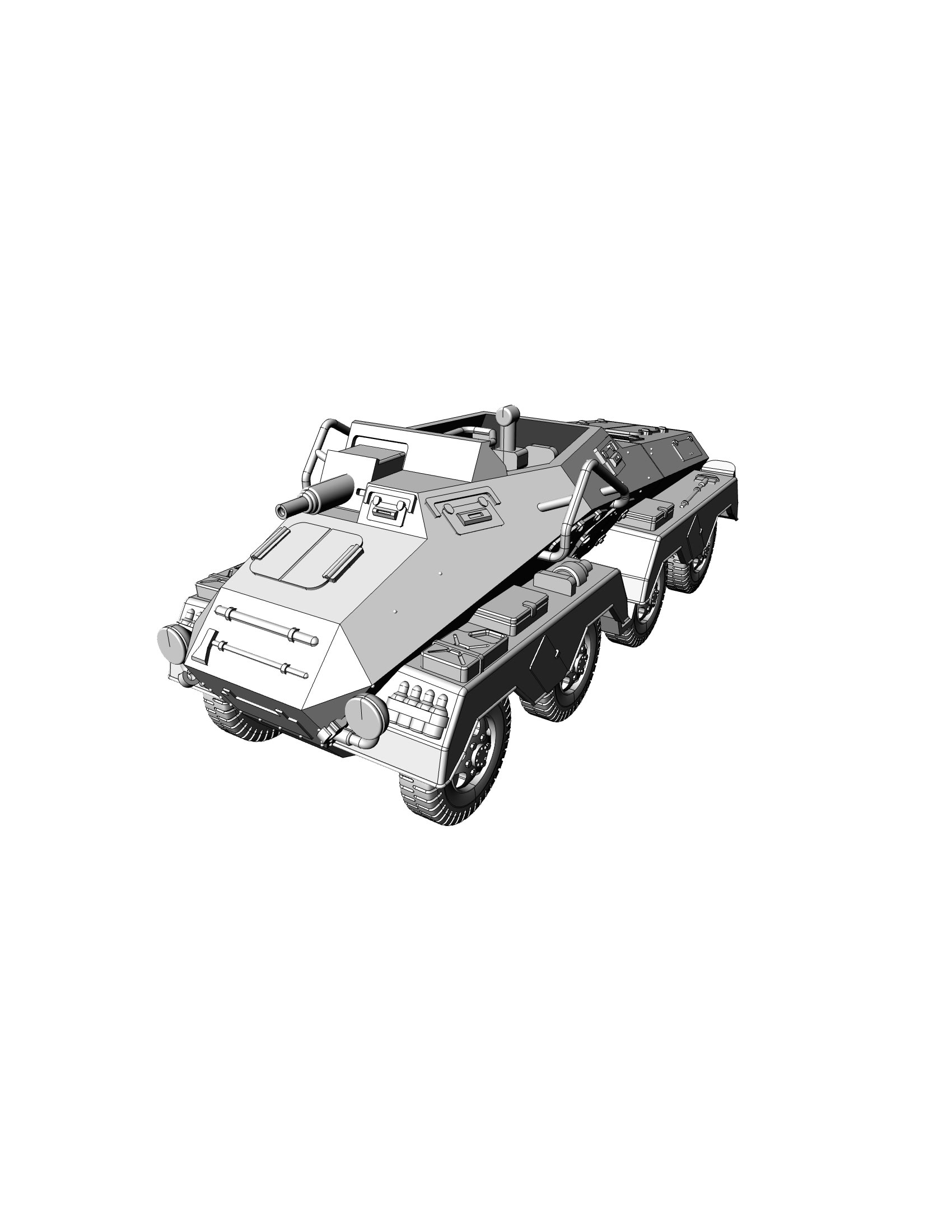 Sd kfz 233 1 56 28mm by print your tank wargaming3d