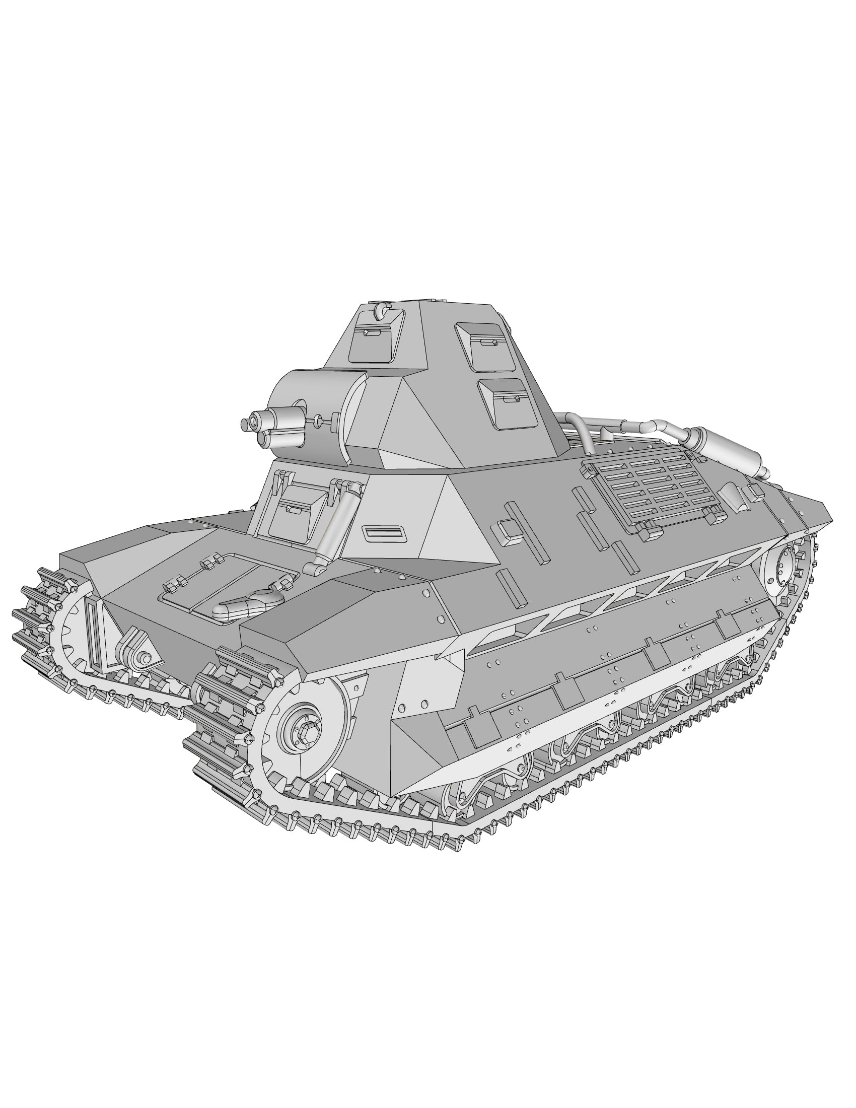 FCM 36 (CHAR LEGER MODELE 1936 FCM) 1/56 (28mm) by Print your tank ...