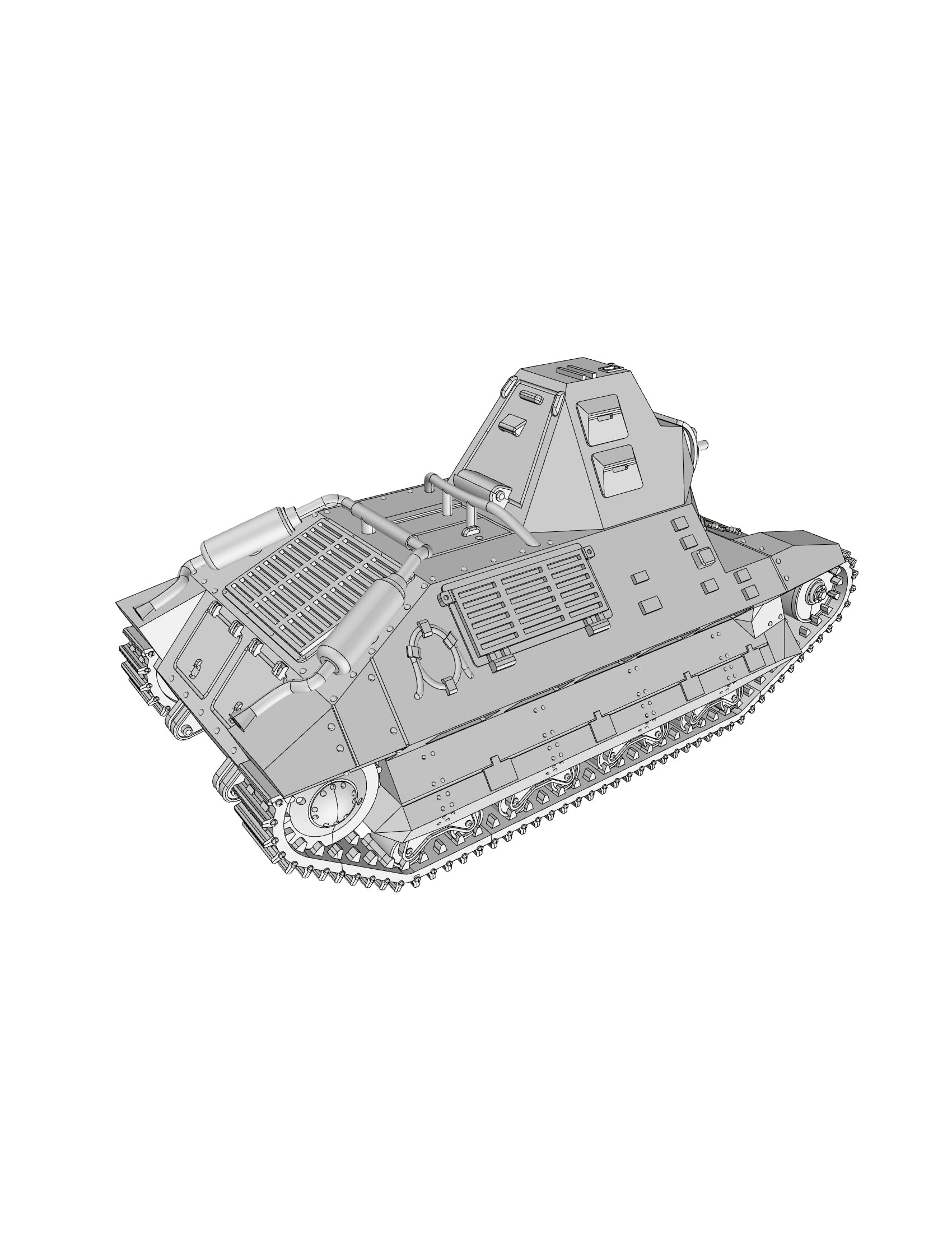 FCM 36 (CHAR LEGER MODELE 1936 FCM) 1/56 (28mm) by Print your tank ...