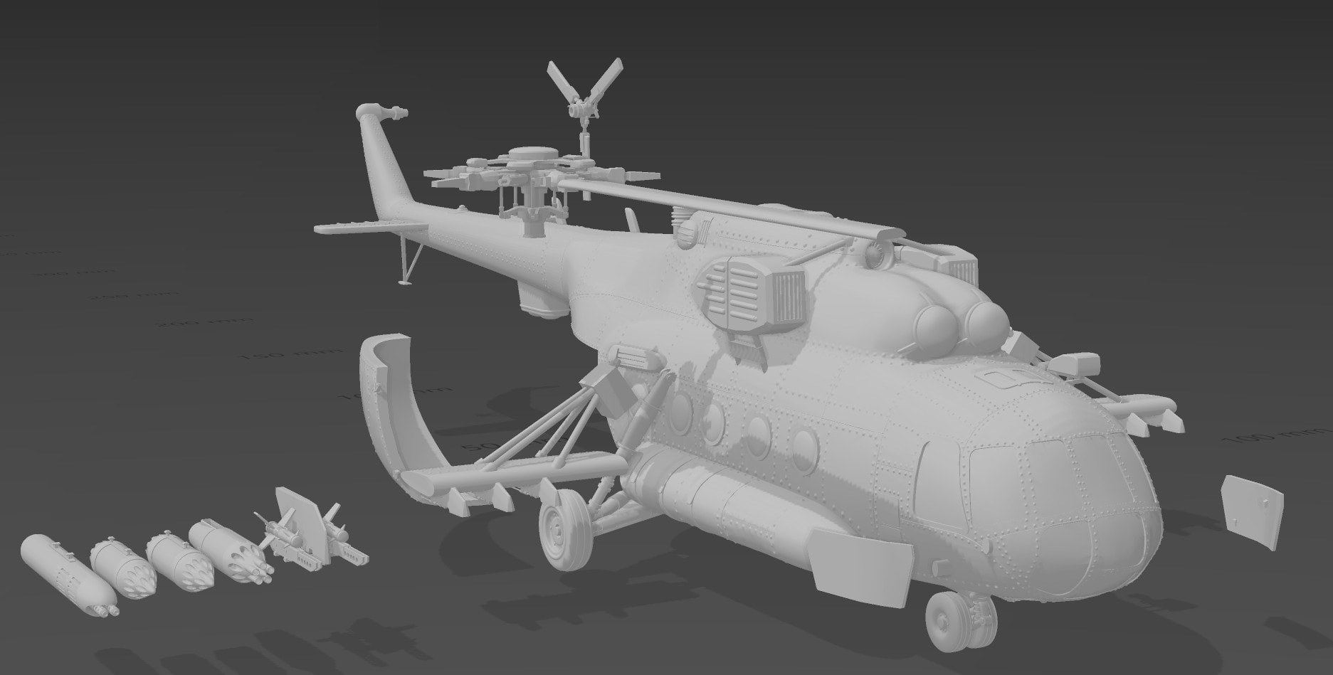 1:100 Mil-Mi-8/17 Hip Transport Helicopter by The Idle Hands