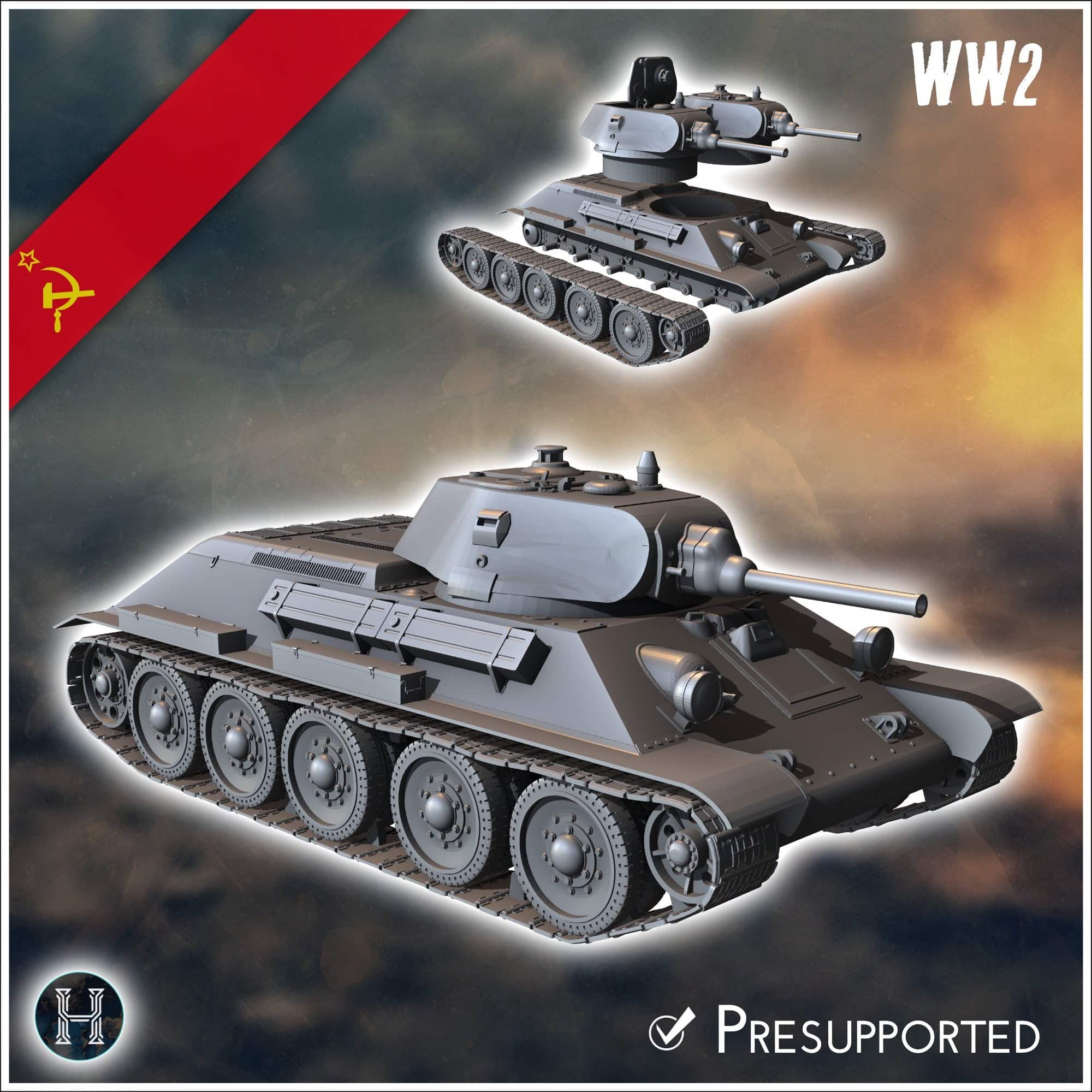 Russian tanks pack No. 1 (T-34 and variants) by Hartolia