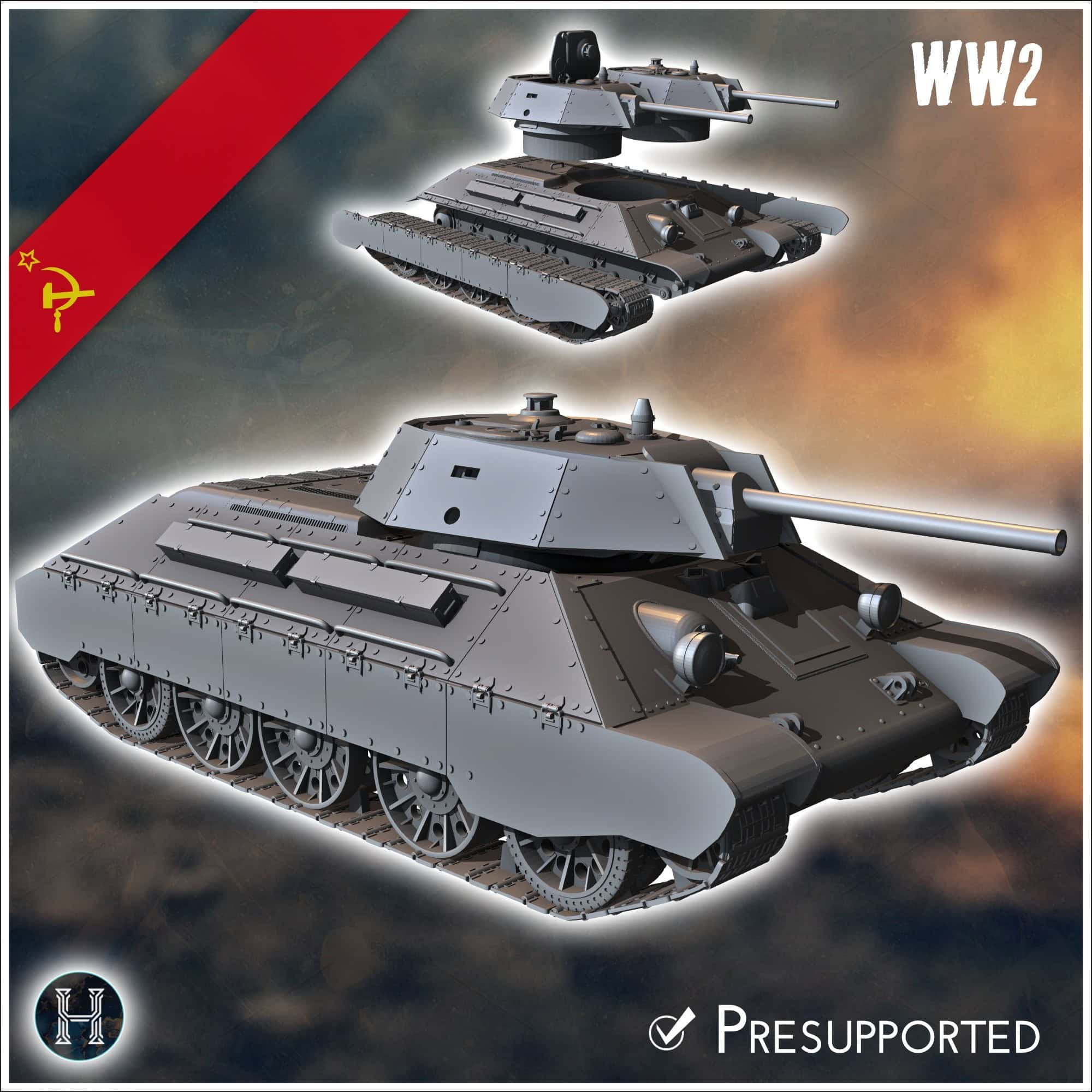 Russian tanks pack No. 1 (T-34 and variants) by Hartolia