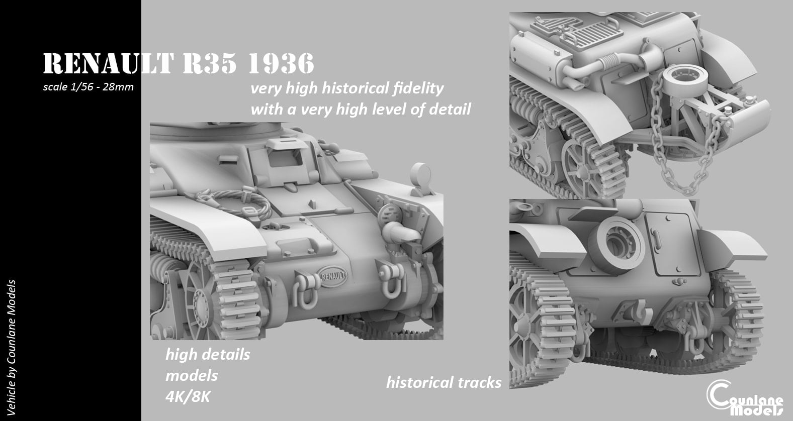 Renault R35, at least 3 possible variant by Counlane Models - Wargaming3D