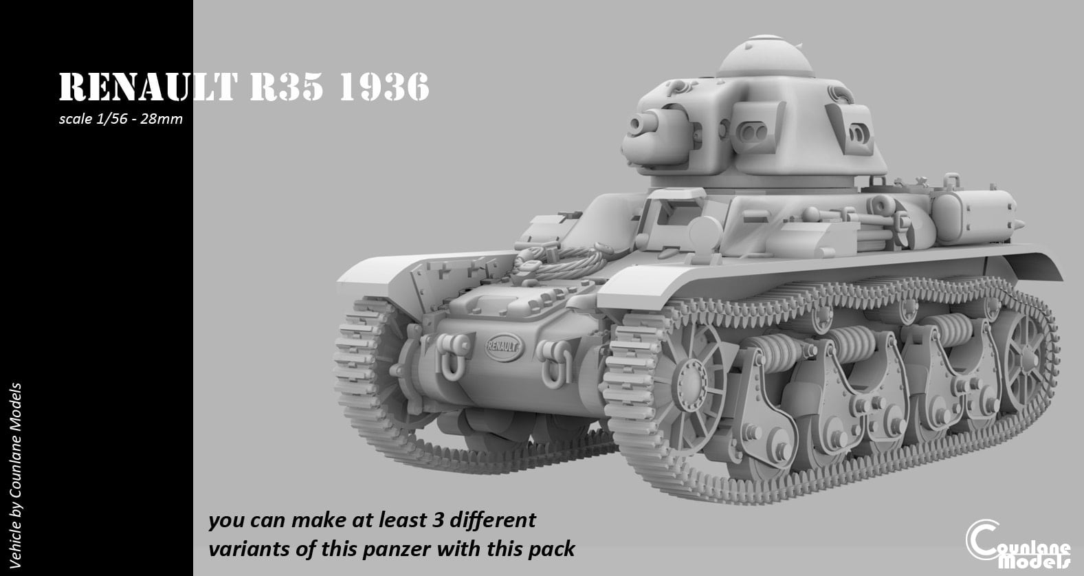 Renault R35, at least 3 possible variant by Counlane Models - Wargaming3D
