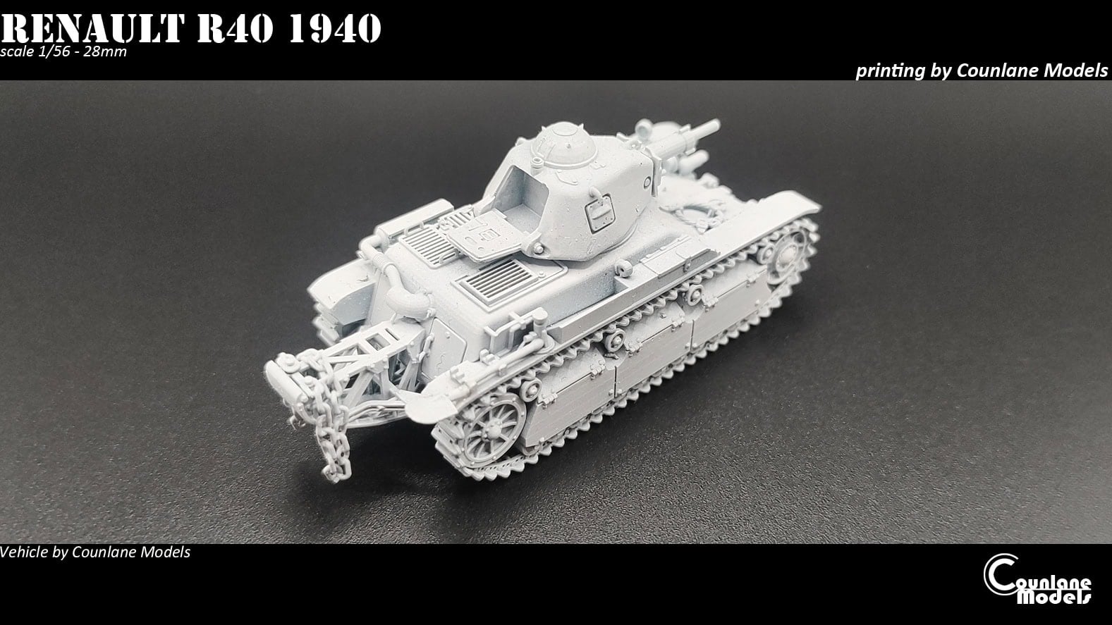 Renault R40 1940 by Counlane Models - Wargaming3D