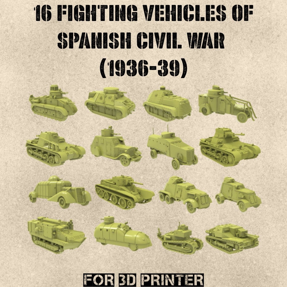 16 Fighting vehicles of Spanish Civil War (1936-1939) (1:56