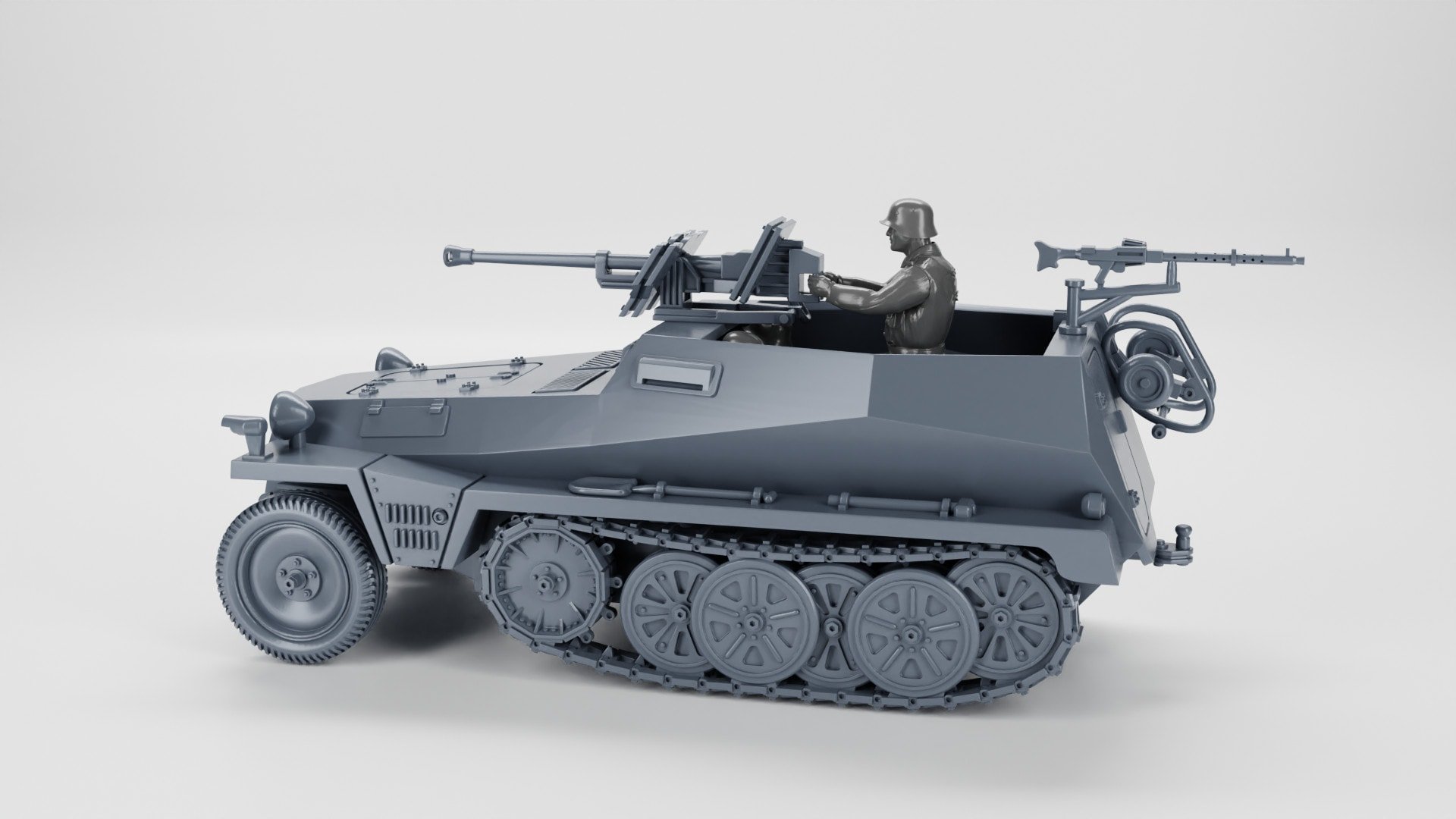 Half-track Sd.Kfz.250/11 Schwerer Panzerbüchse 41 + Crewmen