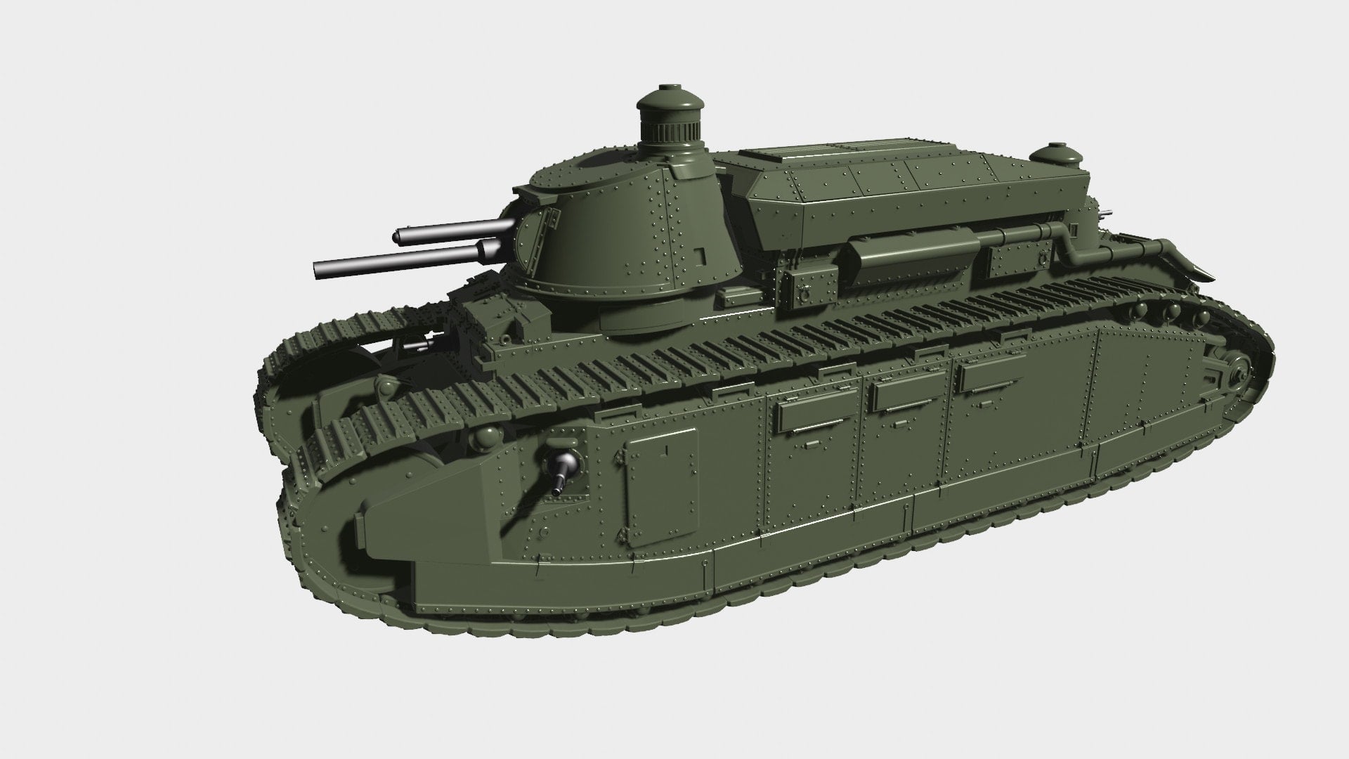 Super Heavy Tank Char 2C + Char 2C Normandie version (France, WW2) by ...