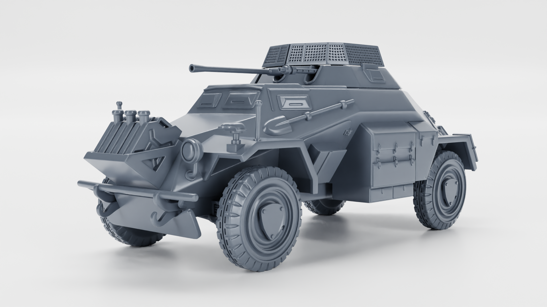 Véhicule Militaire SdKfz 222 Blindé – Maquette BBG054 – Version Camouflage Hiver