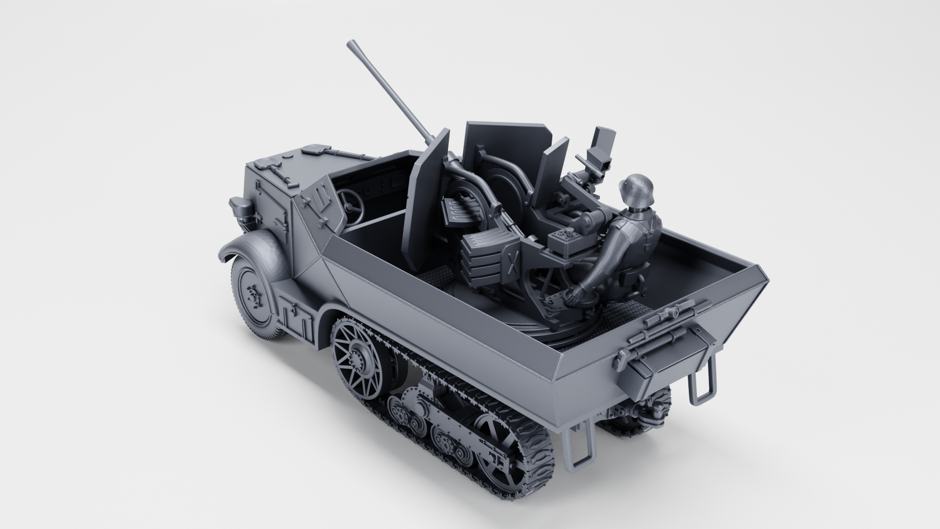 Half-track Unic U304(f) with 2cm Flak (late)+1 shooter