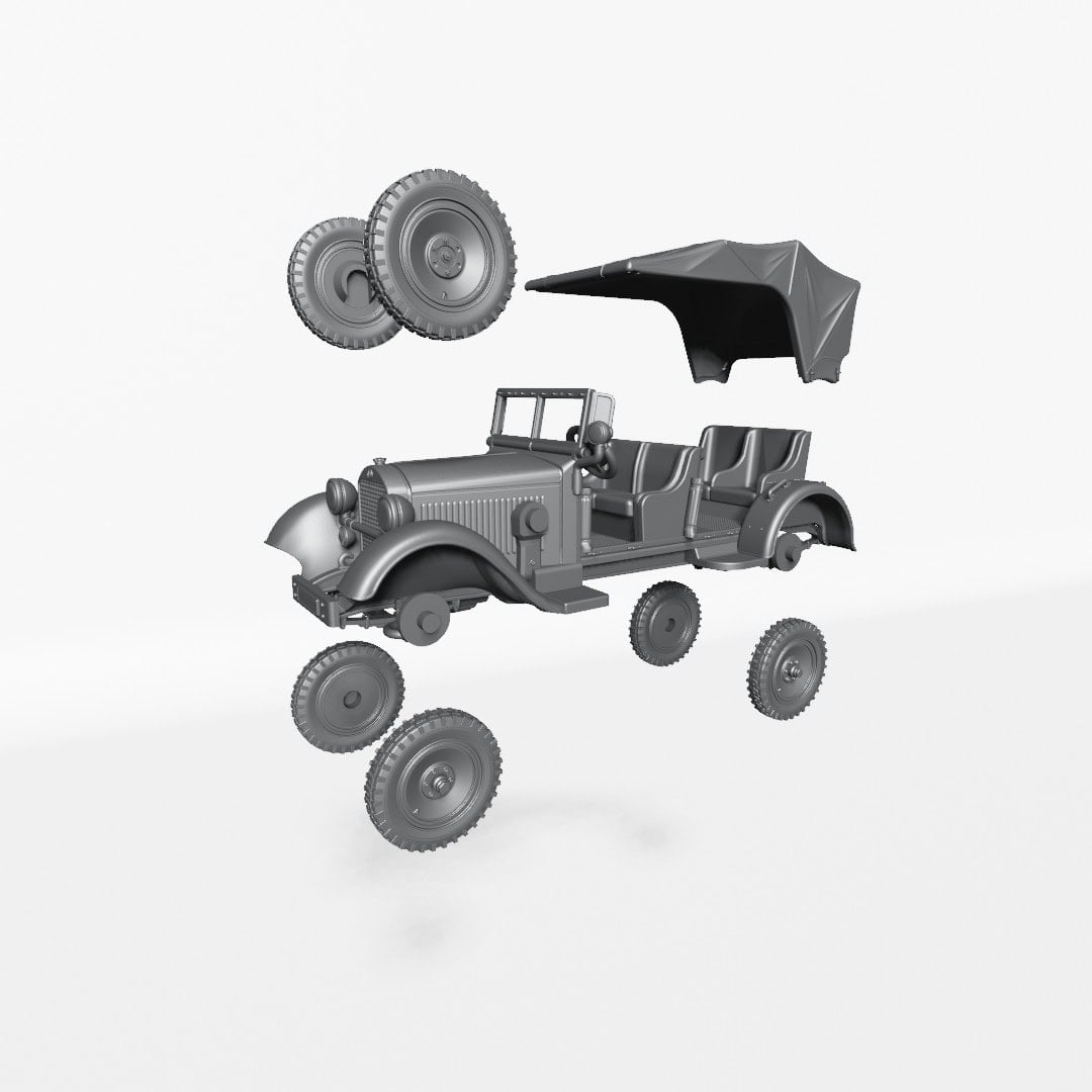 Mercedes-Benz Typ Stuttgart 260 Kubelwagen (Germany, WW2) by Wargame3D ...