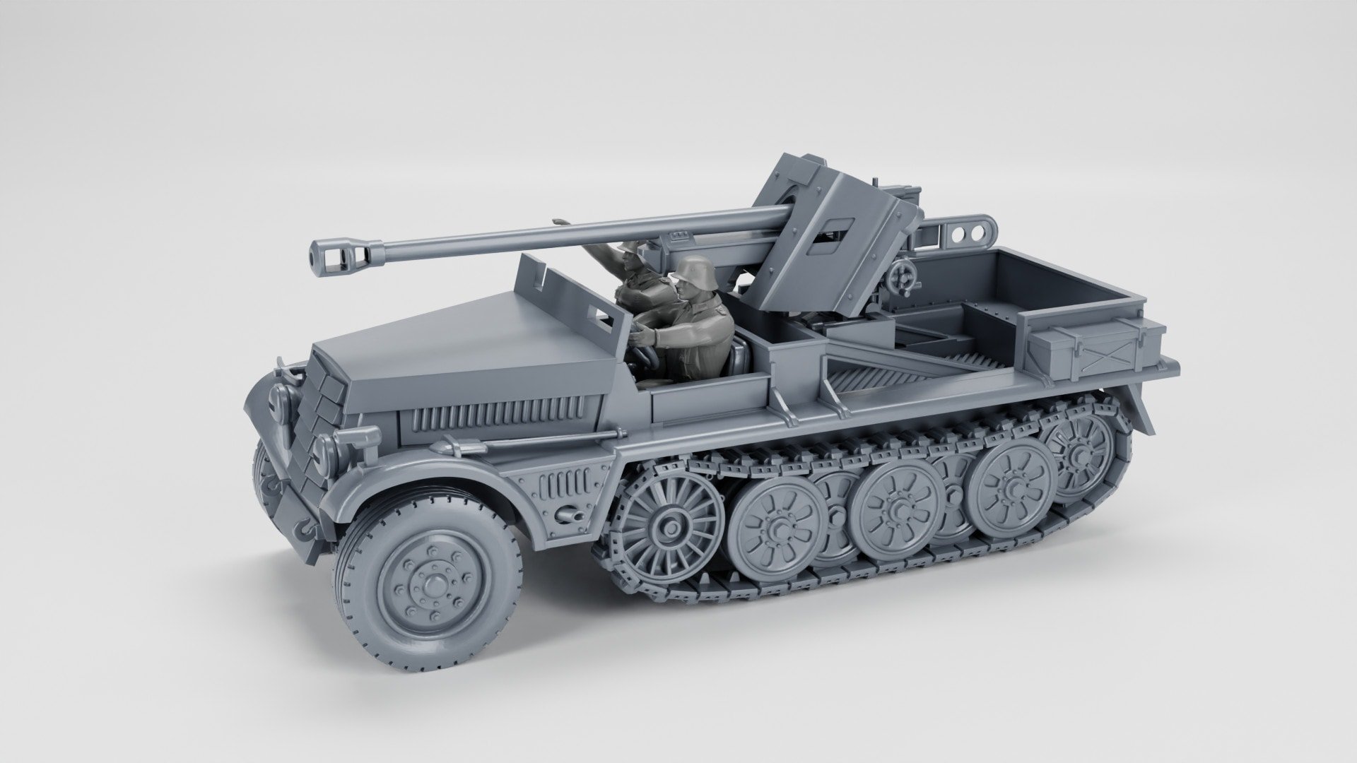 Sd.Kfz. 10 w/3.7cm Pak モデル Sd.Kfz.10 w/3.7cm PaK 35/36 - CYBER-HOBBY 6709 - NET-MAQUETTES