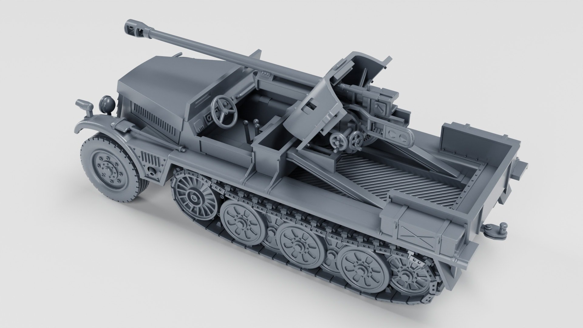 Sd.Kfz. 10 w/3.7cm Pak モデル Blueprints > Tanks > WW2 Tanks (Germany, 2) > Sd.Kfz. 10 +