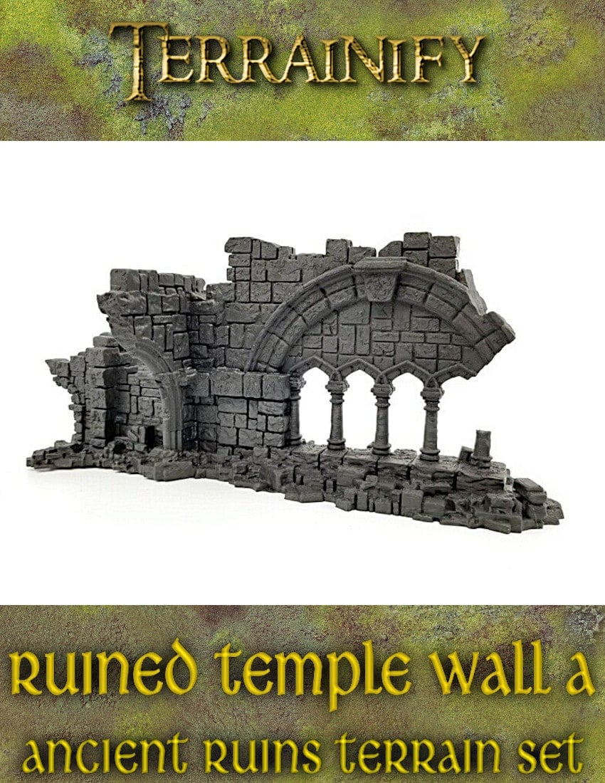 Ancient Ruins: Temple Wall A by Terrainify - MiniHoarder